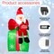 GOOSH 6FT Santa on Gift Box Inflatable with LED Lights for Outdoor Christmas Décor